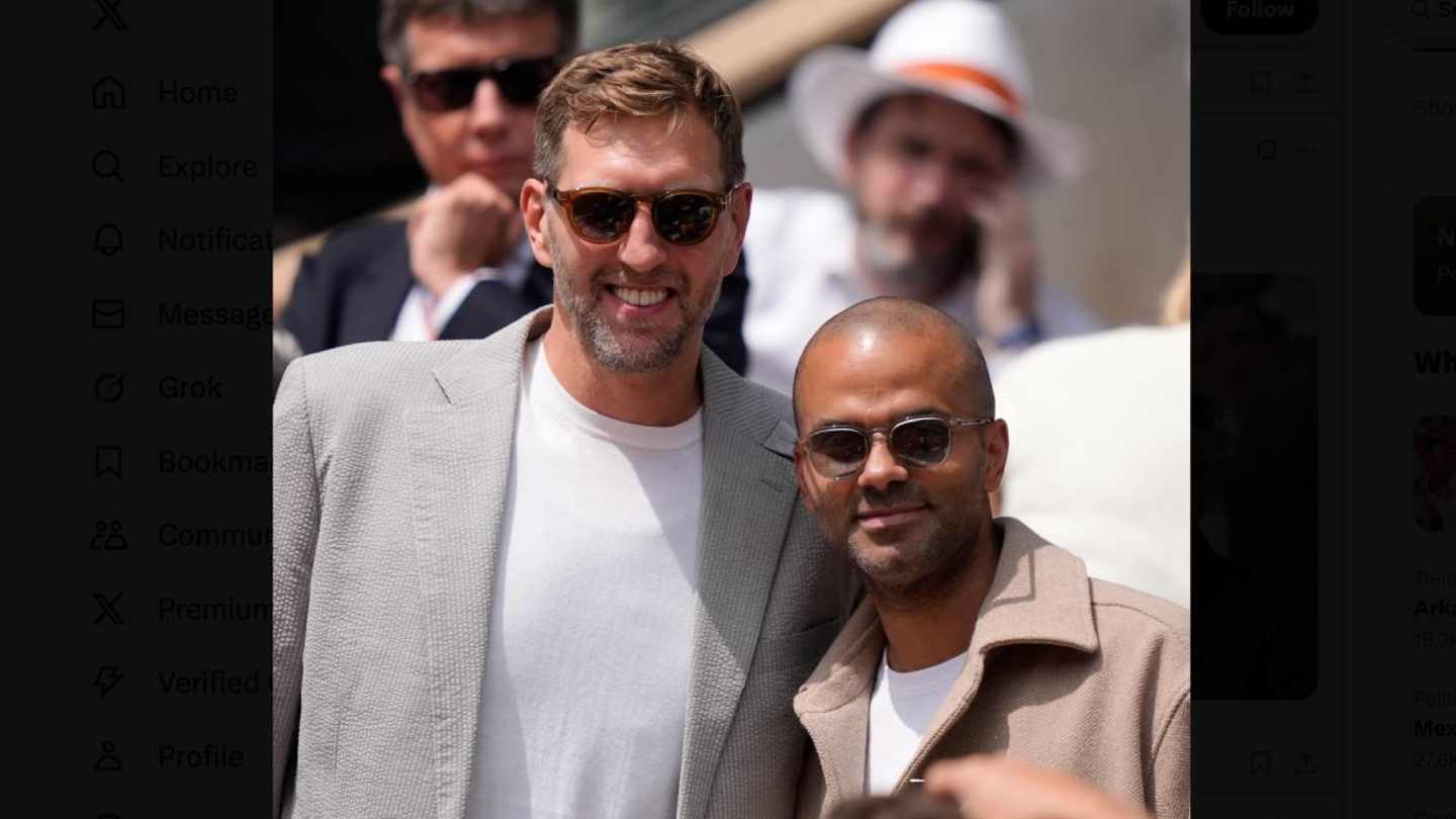 Beyond The Court: Notable Figures Odell Beckham And Dirk Nowitzki Attend French Open