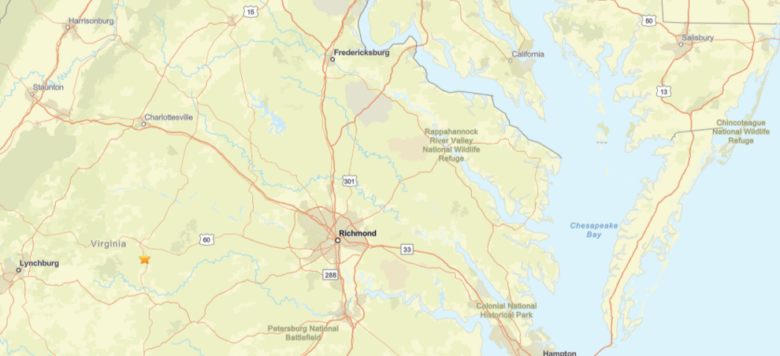Earthquake Near Farmville, Virginia: Reports From Arlington Earthquake Near Farmville, Virginia: Reports From Arlington