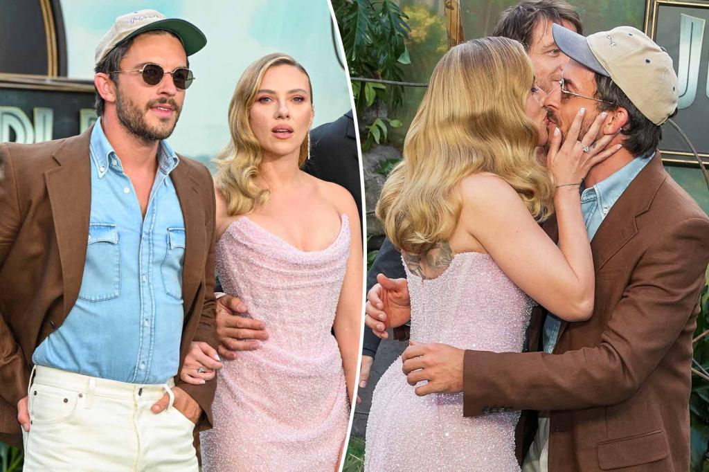 Jurassic World Dominion Premiere: Scarlett Johansson And Jonathan Bailey Share A Romantic Kiss