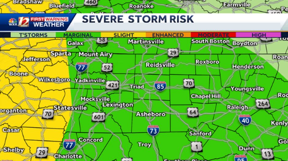 North Carolina Under Severe Weather Threat: Heavy Rain And Storms Overnight