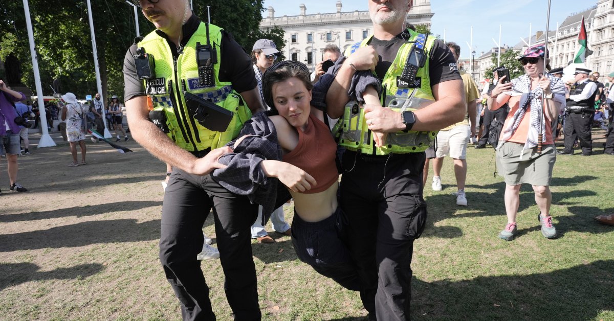 Pro-Palestinian Protest In Britain Leads To Hundreds Of Arrests Under Anti-Terror Legislation