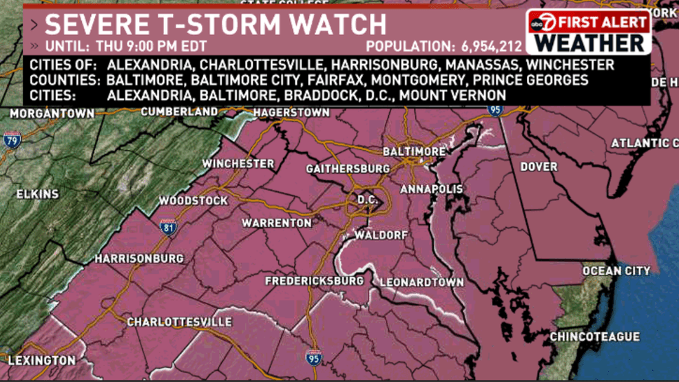 Thursday Heatwave: Highs In The 90s, Severe Weather Alert Issued