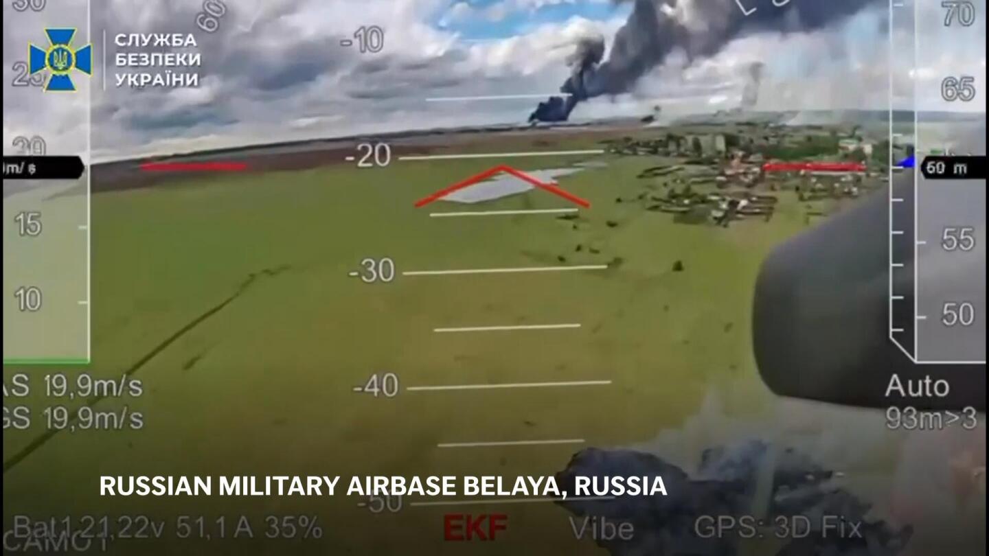 Ukraine Security Service Publishes Drone Video Of Attack On Russian Airfields Ukraine Security Service Publishes Drone Video Of Attack On Russian Airfields